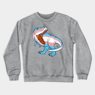 Transosaurus Rex (Scaled) - Transgender Pride Crewneck Sweatshirt